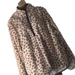 Woman’s half zip fall soft honey hush cozy teddy pullover sweater jacket